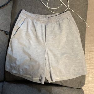 Lululemon Pace Breaker Lined Short 7” Heather Allover Sea Salt Light Cast